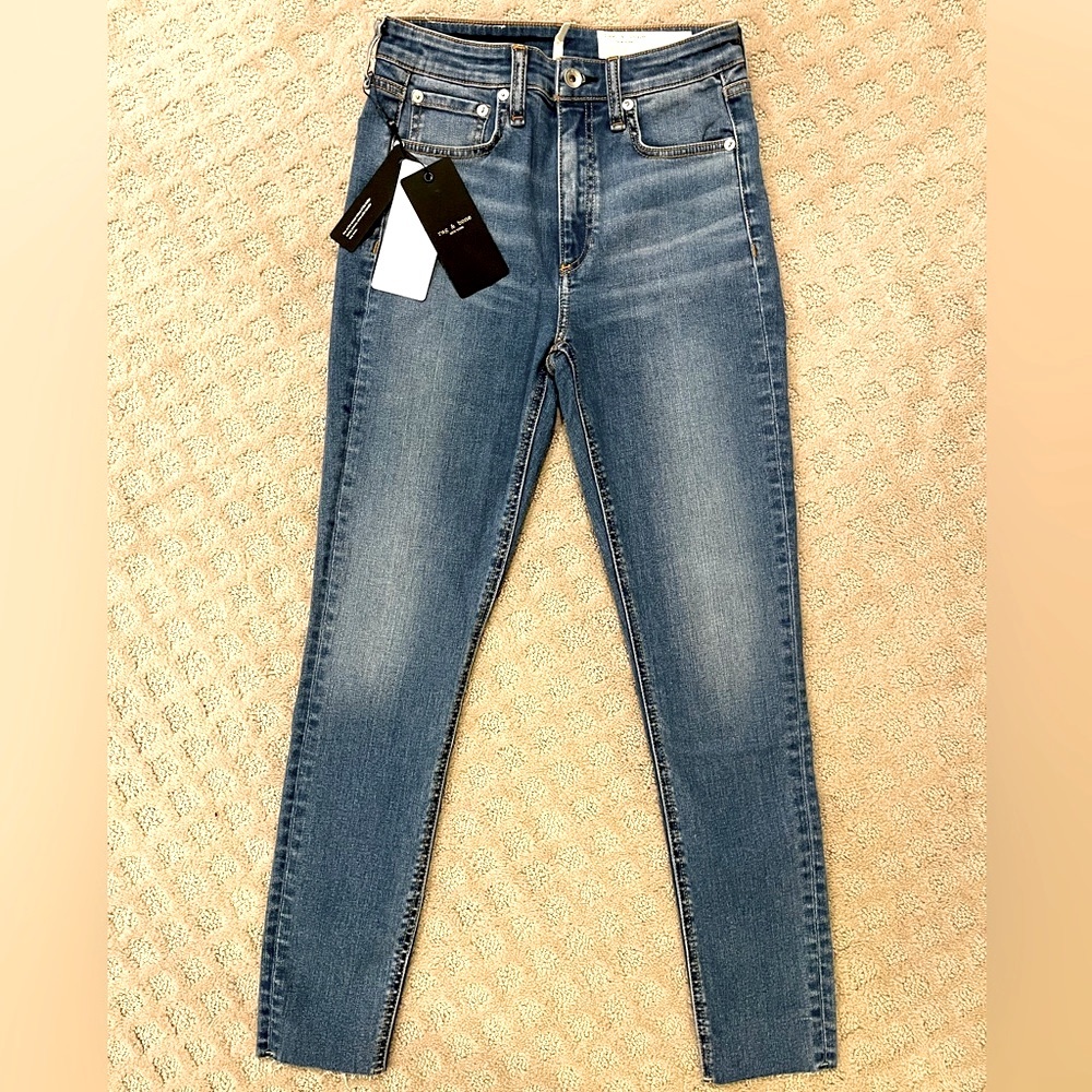 RAG AND BONE SKINNY HIGH RISE JEANS -color: aviation way. NINA HIGH-RISE